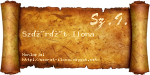 Szórát Ilona névjegykártya
