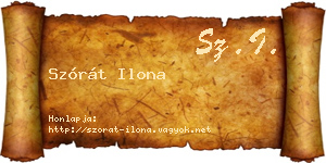 Szórát Ilona névjegykártya